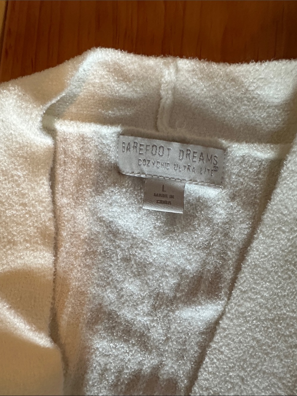 Barefoot Dreams White Open-Front Cozy Poncho